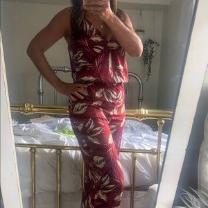 Burgundy jumpsuit